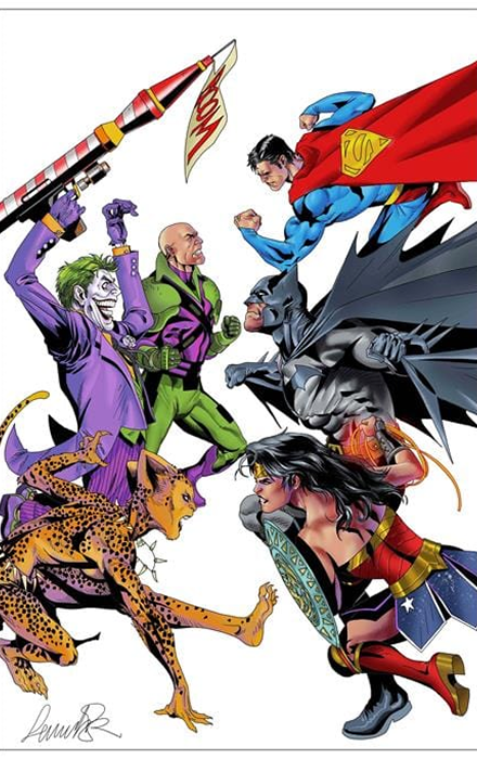 JUSTICE LEAGUE UNLIMITED #8 CVR D SALVADOR LARROCA CARD STOCK VAR (WE ARE YESTERDAY)