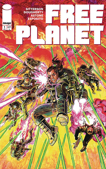 FREE PLANET #1 CVR B JED DOUGHERTY ACTION VAR