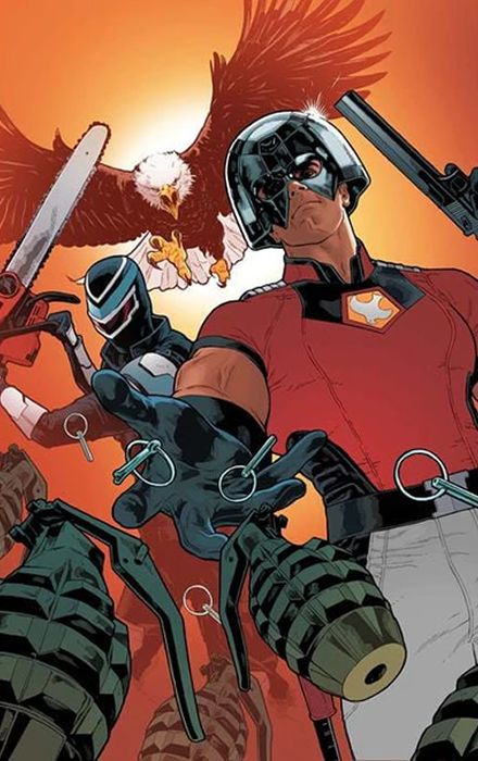 PEACEMAKER PRESENTS THE VIGILANTE EAGLY DOUBLE FEATURE #4 (OF 5) CVR B JEFF SPOKES CARD STOCK VAR (MR)