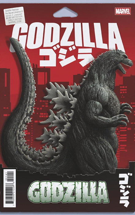 GODZILLA DESTROYS THE MARVEL UNIVERSE #1 JOHN TYLER CHRISTOPHER ACTION FIGURE VARIANT