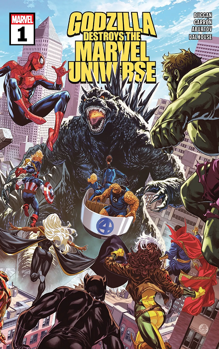 GODZILLA DESTROYS THE MARVEL UNIVERSE #1 E.J. SU FAN FAVORITE VARIANT