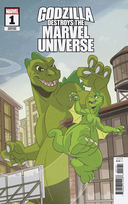 GODZILLA DESTROYS THE MARVEL UNIVERSE #1 LEINIL YU FOIL VARIANT