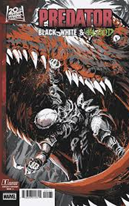 PREDATOR: BLACK, WHITE & BLOOD #1 PAOLO VILLANELLI VARIANT
