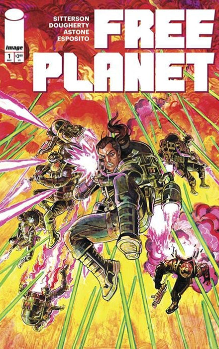 FREE PLANET #1 CVR B JED DOUGHERTY ACTION VAR
